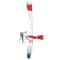 Snorkel Set For Adults RedWhiteBlue Mask With SplashTop Snorkel Polycarbonate Silicone Rubber 1