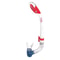 Snorkel Set For Adults RedWhiteBlue Mask With SplashTop Snorkel Polycarbonate Silicone Rubber 2