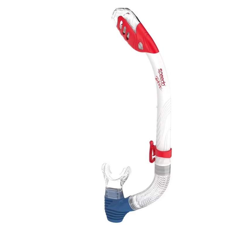 Snorkel Set For Adults RedWhiteBlue Mask With SplashTop Snorkel Polycarbonate Silicone Rubber 2