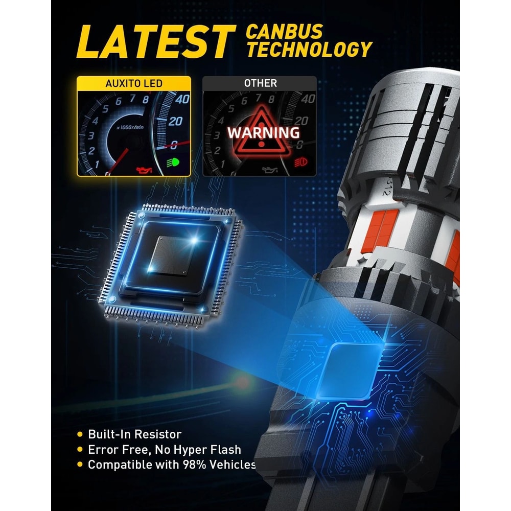 Red LED Brake Signal Tail Light Bulbs Brighter LED ErrorFree Easy PlugandPlay Installation 1