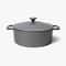 Enamel Dutch Oven Gray Eclipse Cast Iron Stock Pot OvenSafe Induction Ready Even Heating Cookware 3