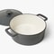 Enamel Dutch Oven Gray Eclipse Cast Iron Stock Pot OvenSafe Induction Ready Even Heating Cookware 0