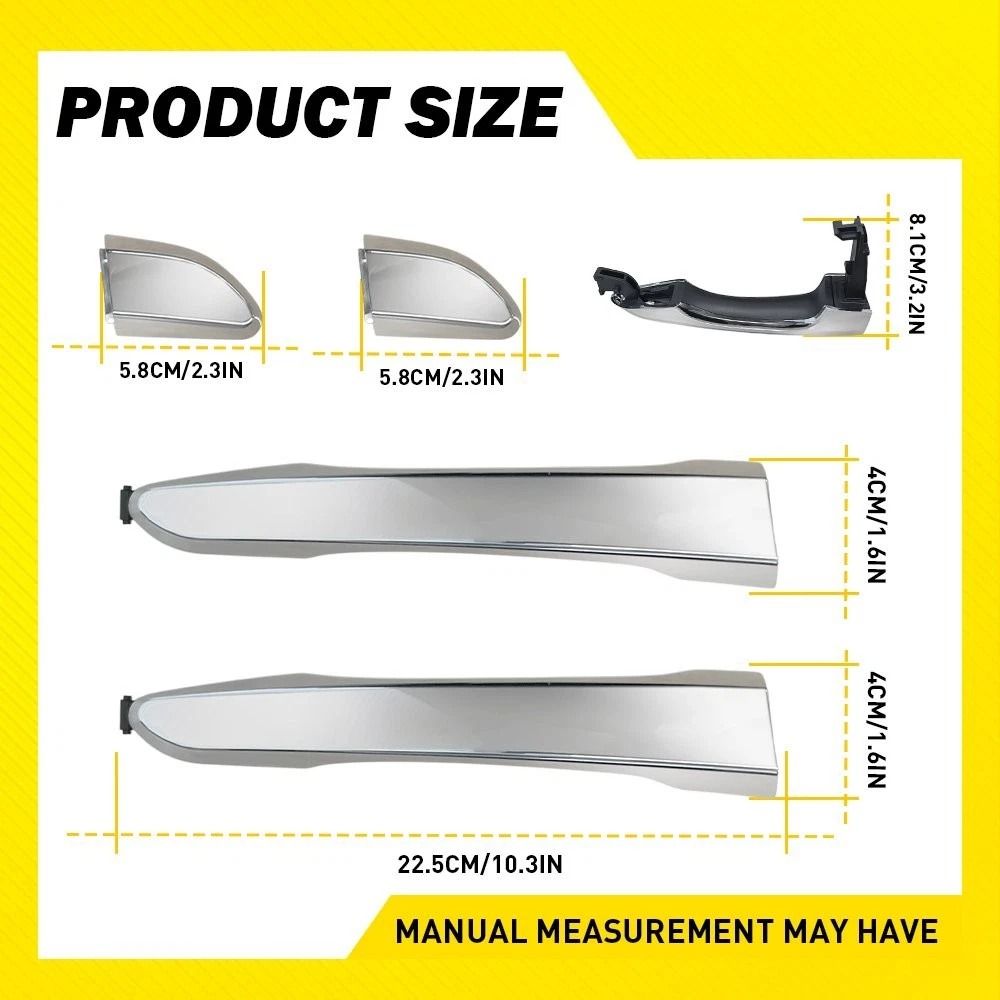 Front Rear Right Exterior Door Handles HighQuality Side Hand Durable Simple Installation Perfect Fi 2