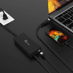power delivery usb-c charger, surge protection, fast charging for chromebook, laptop, and devices