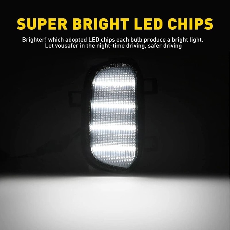Durable Side Mirror Signal Light High Brightness LED Direct Replacement Enhanced Visibility Easy To 6