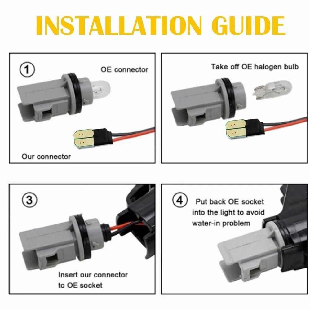 LED Side Marker Lights Waterproof High Brightness Front Corner Parking Lights Energy Saving 9