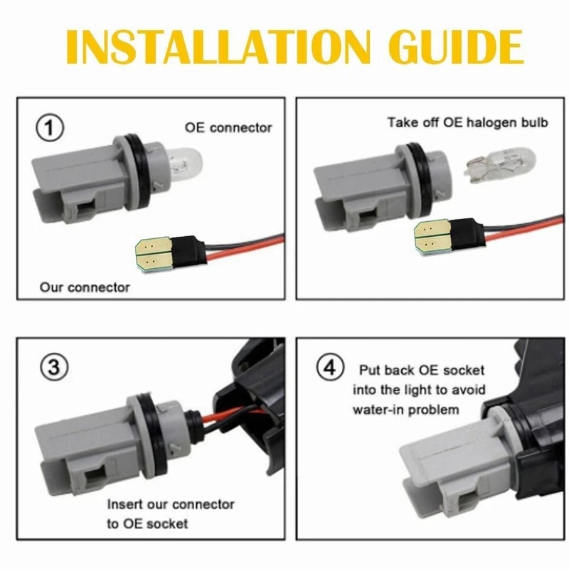 LED Side Marker Lights Waterproof High Brightness Front Corner Parking Lights Energy Saving 9