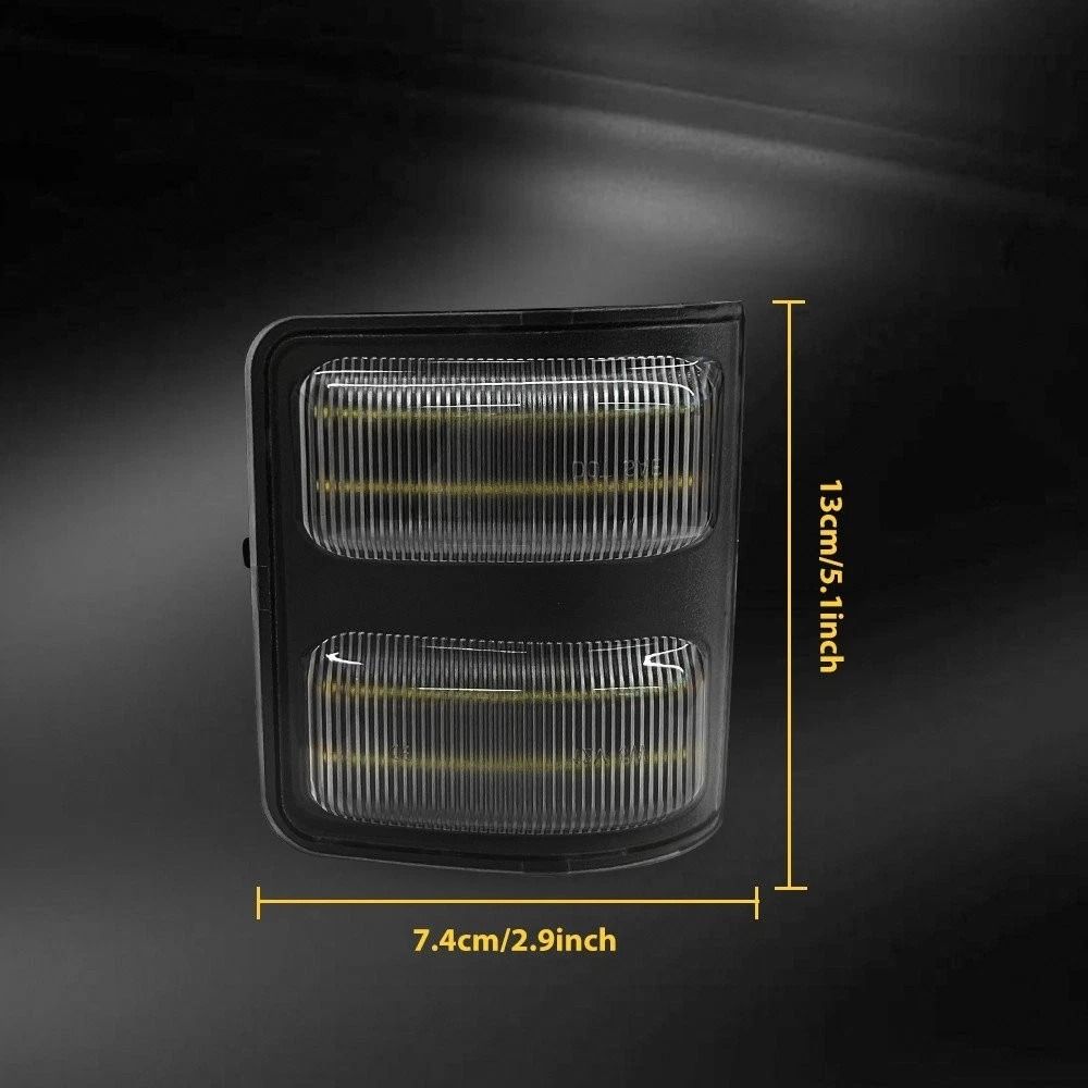 HighPerformance White LED Side Mirror Marker Lights Durable Easy Installation For Cars 7