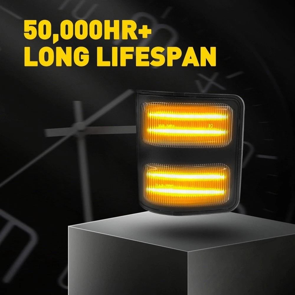 HighPerformance White LED Side Mirror Marker Lights Durable Easy Installation For Cars 11