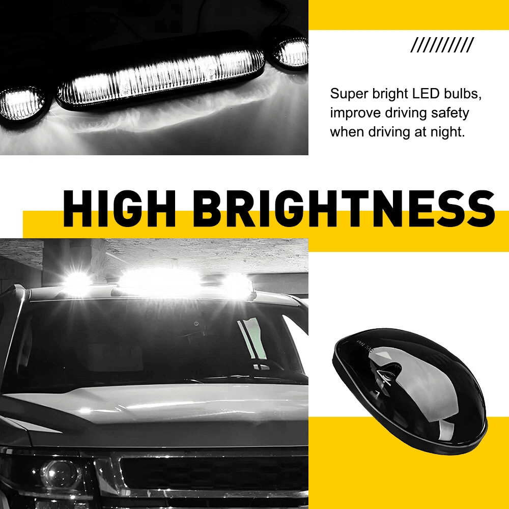 High Brightness LED White Cab Top Roof Marker Lights Waterproof Running Lamps For Trucks Improve Ni 9