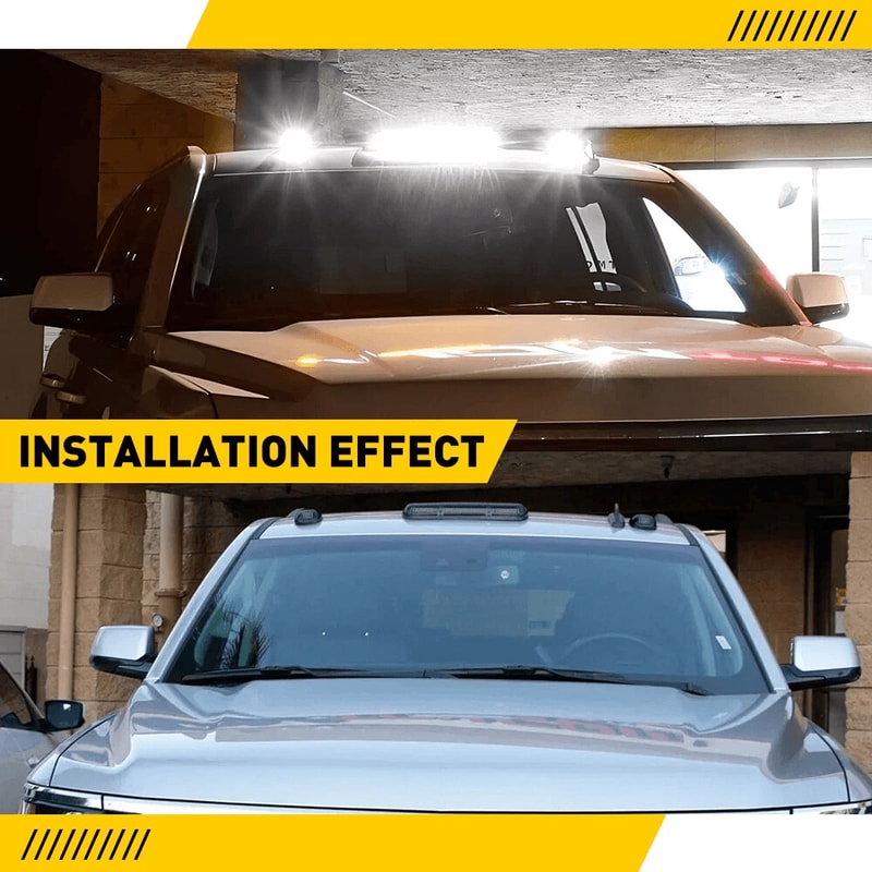 High Brightness LED White Cab Top Roof Marker Lights Waterproof Running Lamps For Trucks Improve Ni 10