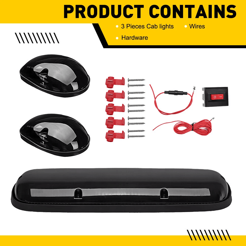 High Brightness LED White Cab Top Roof Marker Lights Waterproof Running Lamps For Trucks Improve Ni 5