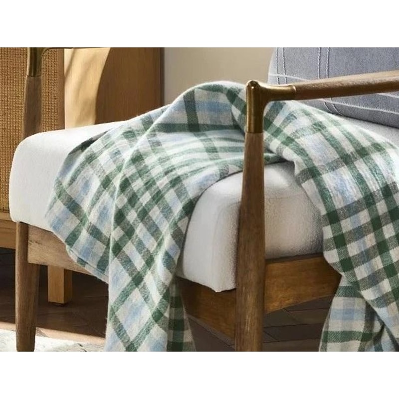 Plaid Woven Fringe Throw Blanket Hearth Hand With Magnolia Cozy Decorative Blanket 3