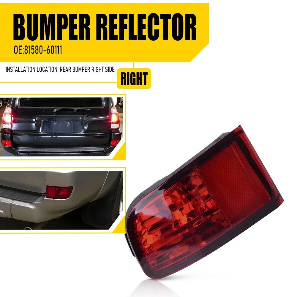 Passenger Side Rear Bumper Reflector Light Durable ABS Material Perfect Fit Replacement 1