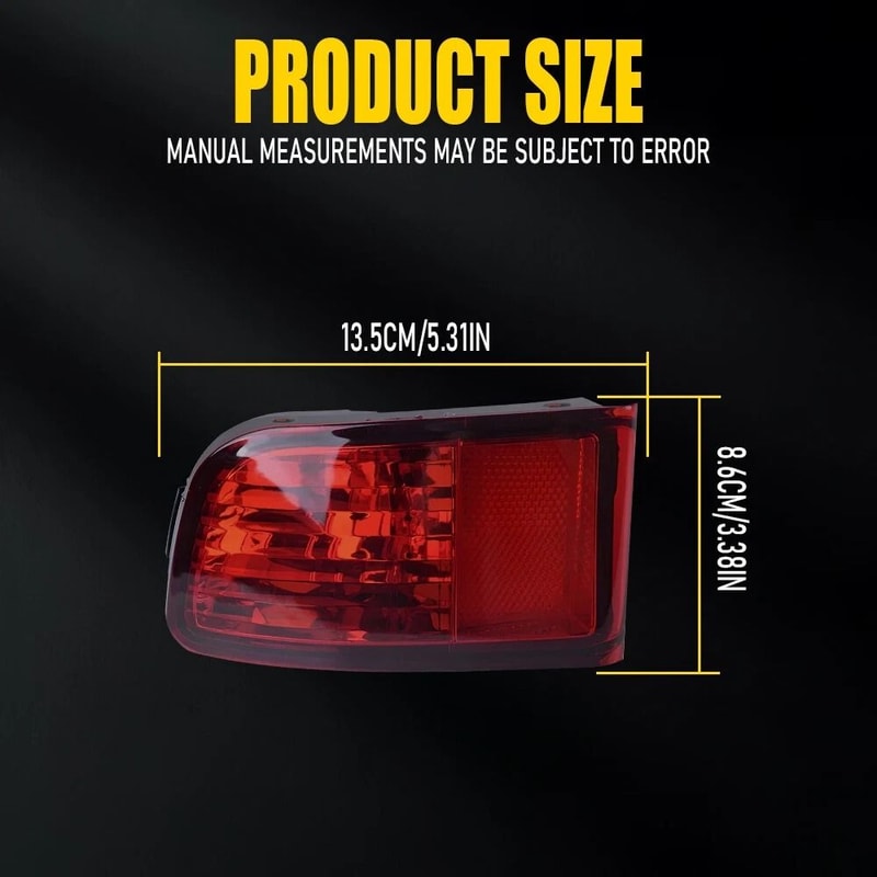 Passenger Side Rear Bumper Reflector Light Durable ABS Material Perfect Fit Replacement 3
