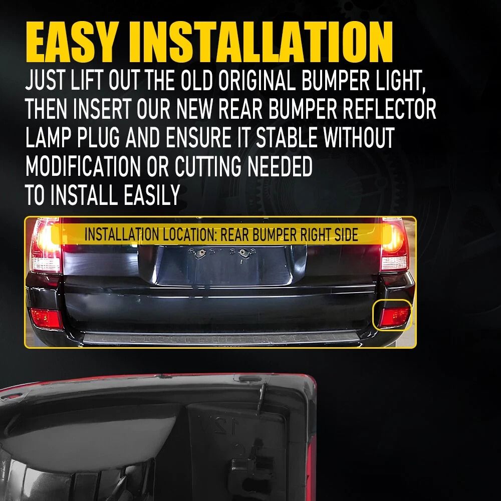 Passenger Side Rear Bumper Reflector Light Durable ABS Material Perfect Fit Replacement 5