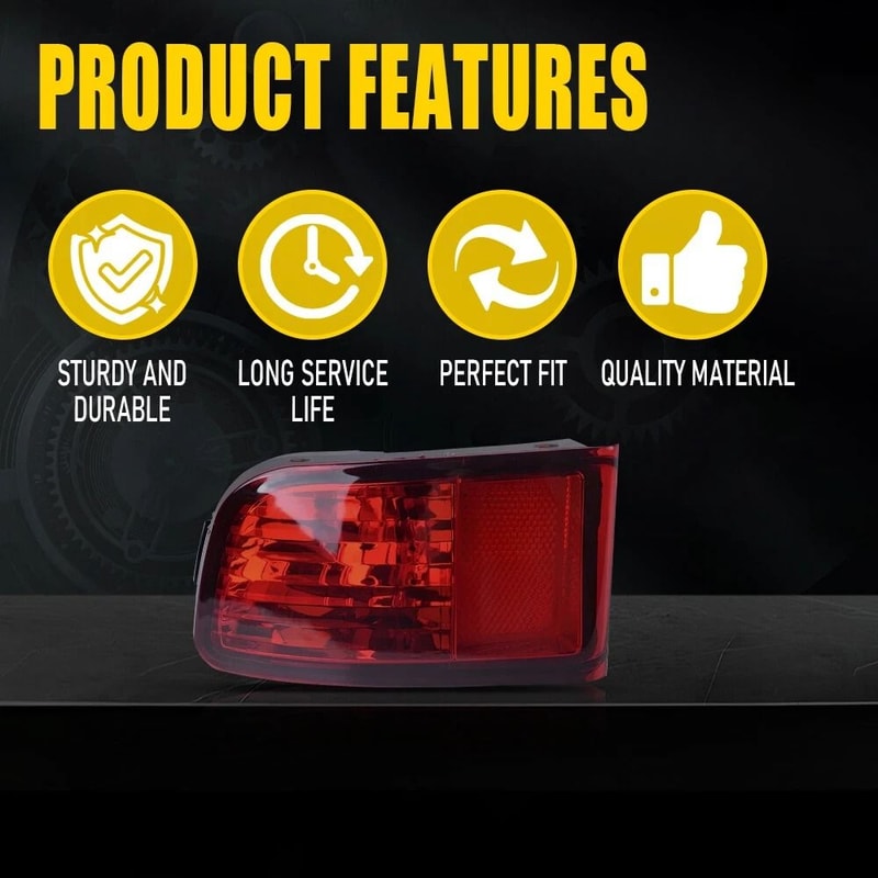Passenger Side Rear Bumper Reflector Light Durable ABS Material Perfect Fit Replacement 7
