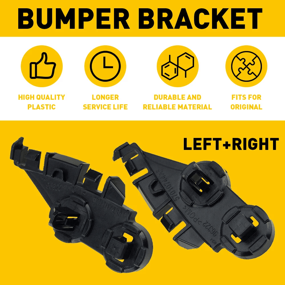 Front Lower Bumper Cover Bracket LH RH Pair Durable ABS HighQuality Replacement Parts 6