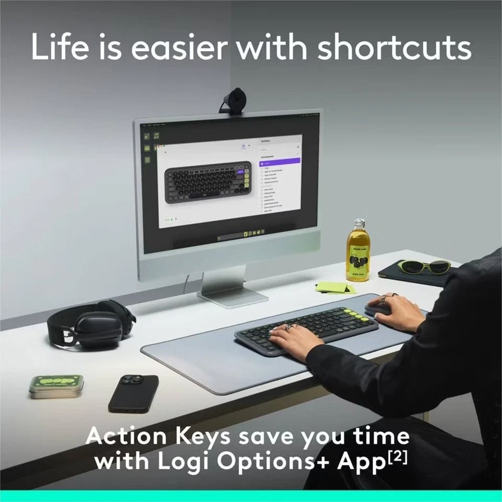 POP Icon Keys Wireless Bluetooth Keyboard Comfortable Typing Compatible With Laptop 3