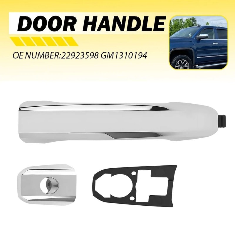 Chrome Front Left Door Handle Covers Longlasting Durability Simple Installation HighQuality Materia 1
