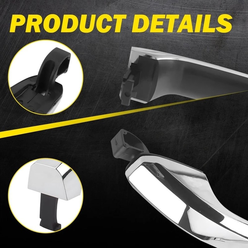 Chrome Front Left Door Handle Covers Longlasting Durability Simple Installation HighQuality Materia 5
