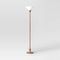 Natural Brown Torchiere Floor Lamp Threshold Cone Shade Way Lighting Metal Base Stylish Room Lighti 1