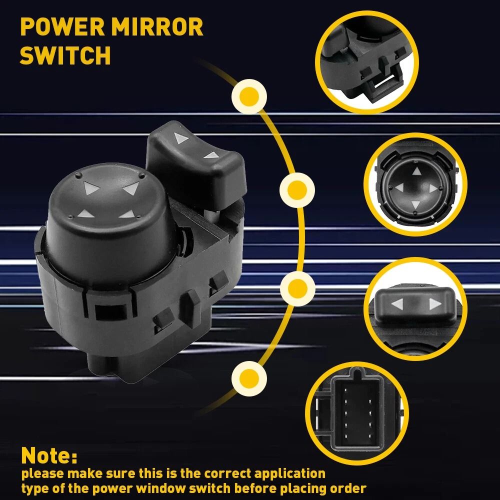 Front Driver Side Power Mirror Switch Control Stable Performance Simple Installation For Reliable U 4