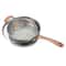 Matte Black Stainless Saute Pan With Blush Bronze Handle Tempered Glass Lid Induction Ready 0