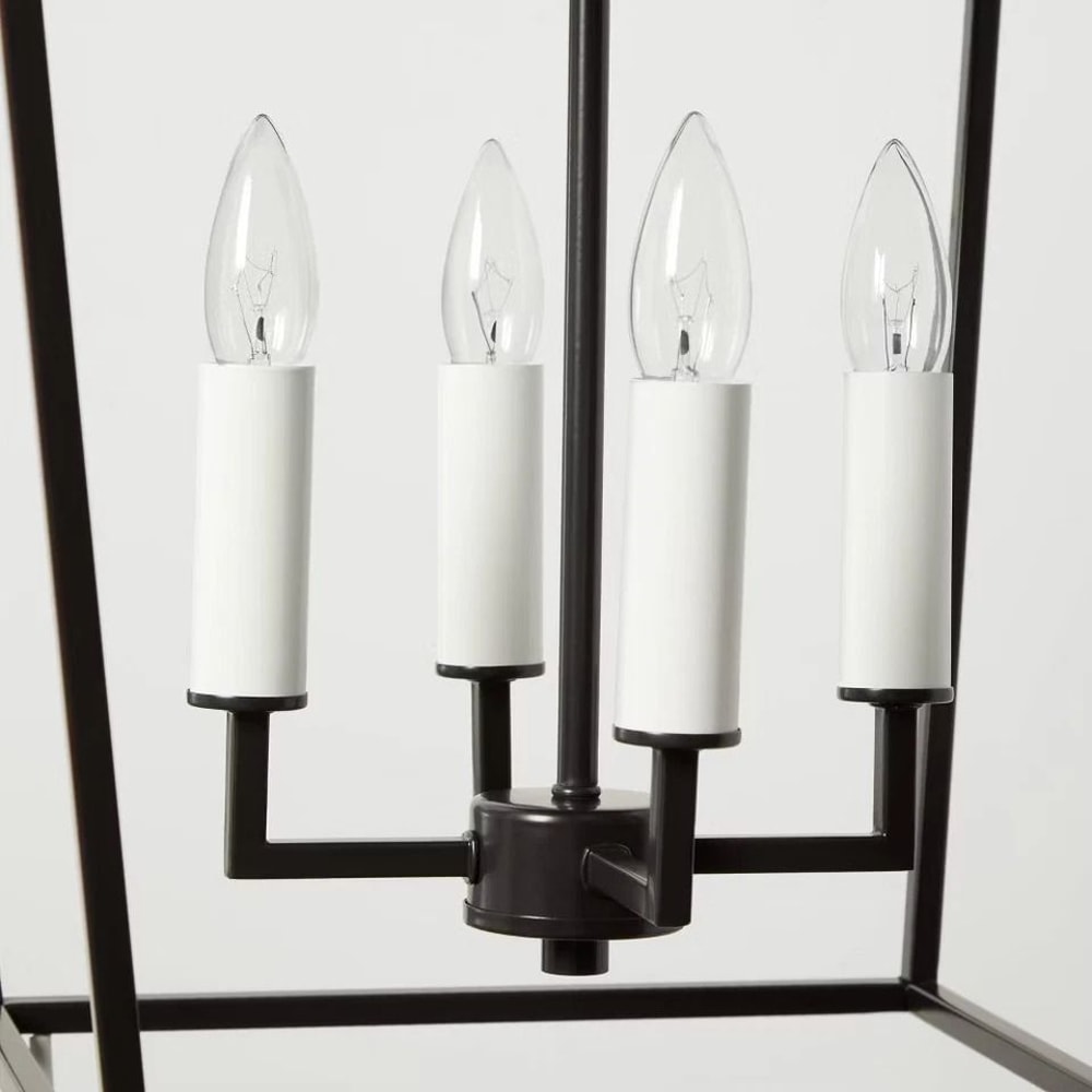 Black Lantern Pendant Studio McGee Designed Threshold Collection Adjustable Height Elegant Metal Li 3
