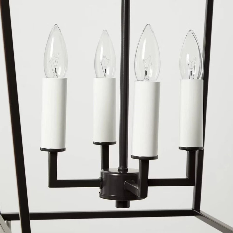 Black Lantern Pendant Studio McGee Designed Threshold Collection Adjustable Height Elegant Metal Li 3