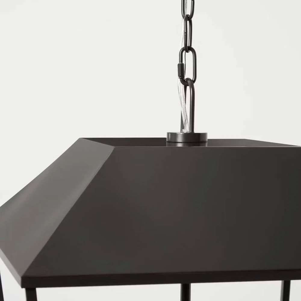 Black Lantern Pendant Studio McGee Designed Threshold Collection Adjustable Height Elegant Metal Li 4