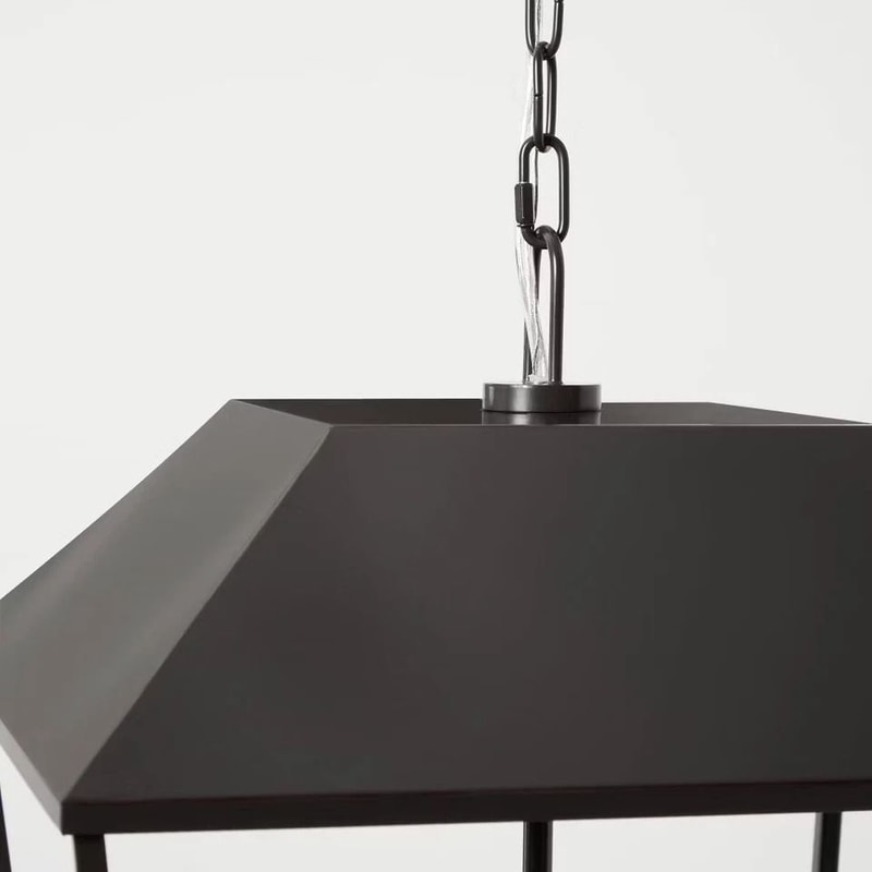 Black Lantern Pendant Studio McGee Designed Threshold Collection Adjustable Height Elegant Metal Li 4
