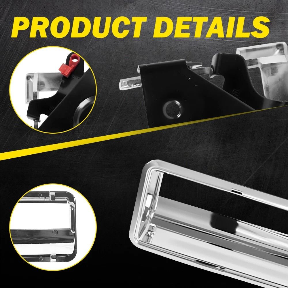 Chrome Tailgate Handle Cover For Pickup Durable Material Perfect Fitment Easy To Install 5