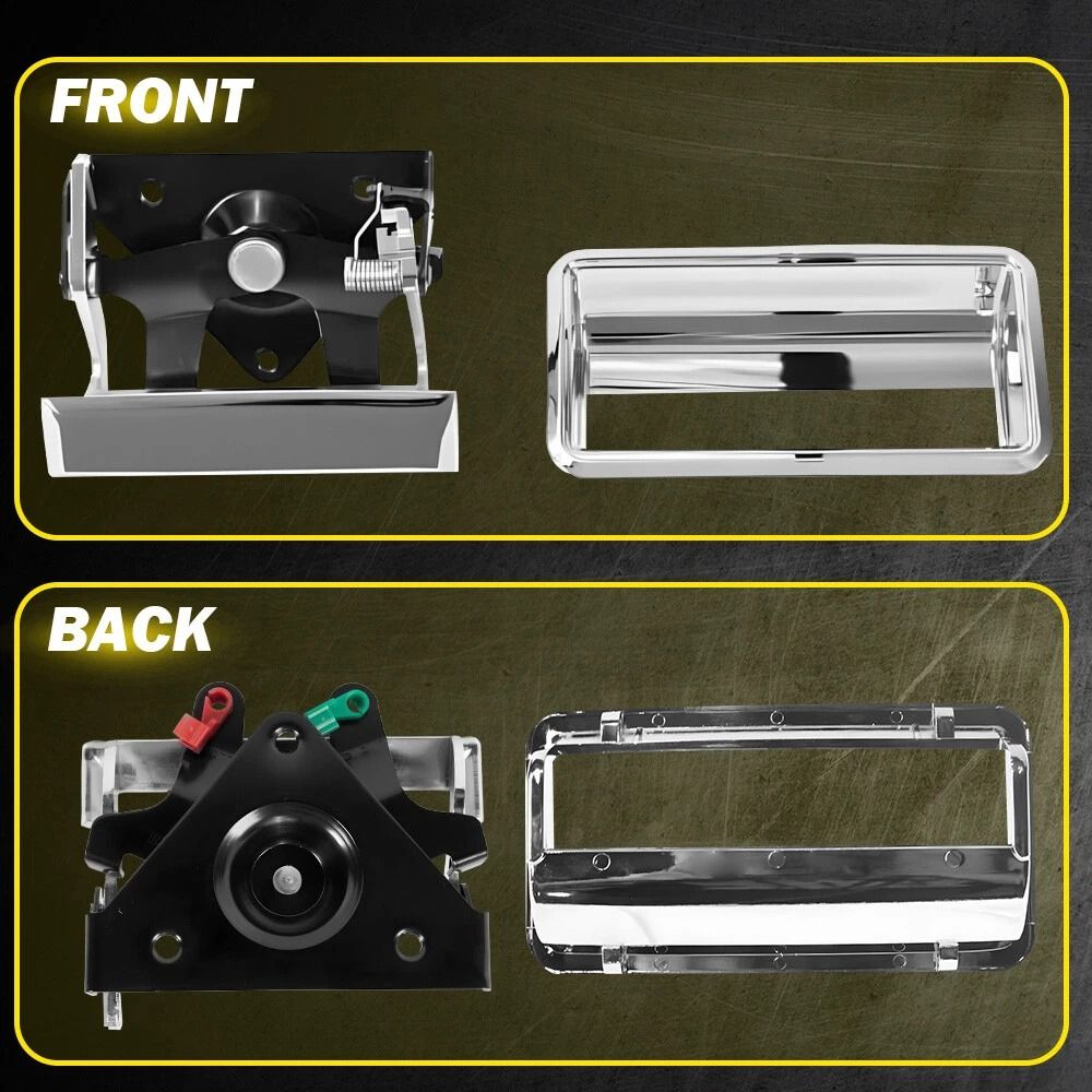 Chrome Tailgate Handle Cover For Pickup Durable Material Perfect Fitment Easy To Install 6