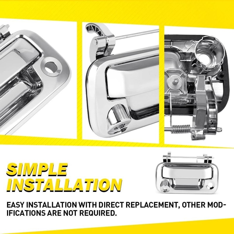 Textured Rear Tail Gate Handle Tailgate Handle With Outside Camera Hole Perfect Fit For Easy Instal 4