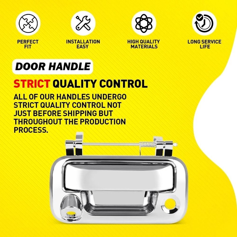 Textured Rear Tail Gate Handle Tailgate Handle With Outside Camera Hole Perfect Fit For Easy Instal 6