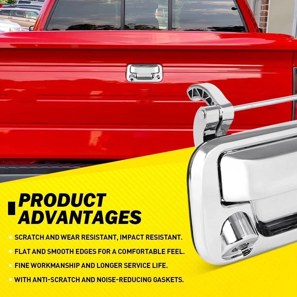 Textured Rear Tail Gate Handle Tailgate Handle With Outside Camera Hole Perfect Fit For Easy Instal 8