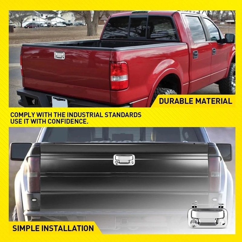 Textured Rear Tail Gate Handle Tailgate Handle With Outside Camera Hole Perfect Fit For Easy Instal 9