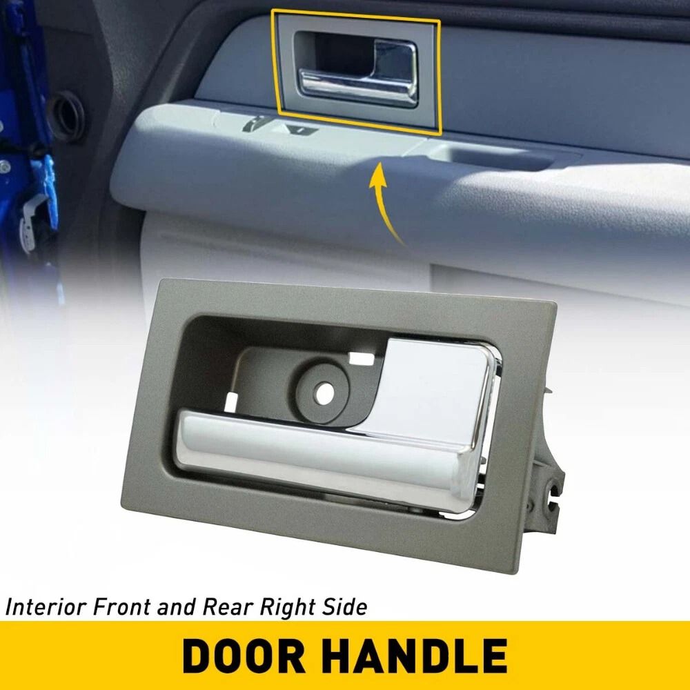 Right Passenger Side Door Handle RH Inside Interior Silver Durable Plastic OEM Fit Quality Control 1
