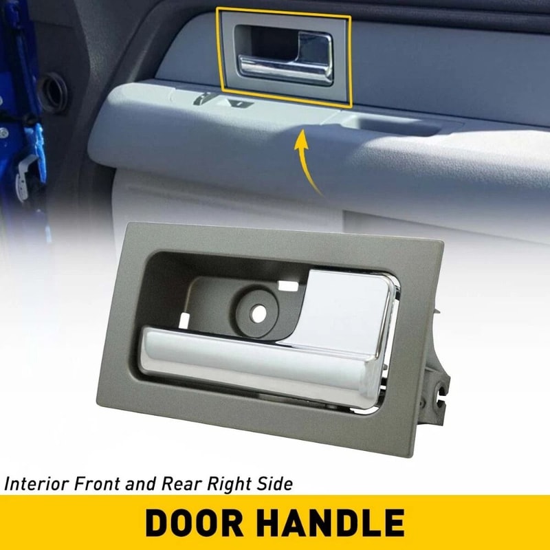 Right Passenger Side Door Handle RH Inside Interior Silver Durable Plastic OEM Fit Quality Control 1