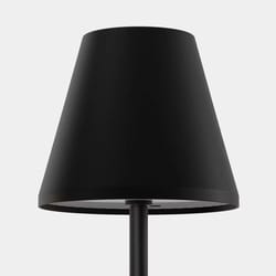 room essentials portable floor lamp black, led bulb included, 4-way touch sensor, sleek and modern