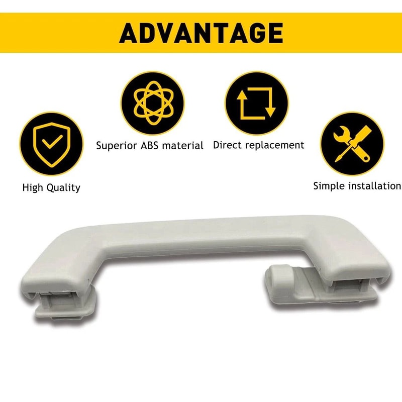 Rear Roof Handle Pull Grab Light Gray With Hook Fit Simple Installation HighQuality Stable Perform 5