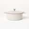 Light Gray Enamel Dutch Oven Enameled Cast Iron Oven Safe Induction Gas Stove Compatible 0