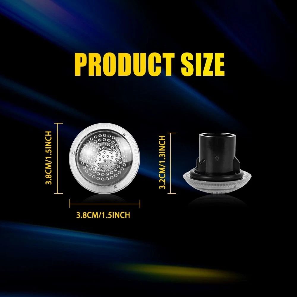 Waterproof Clear Side Fender Turn Signal LightRepeater Fit Durable LED Housing 2