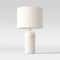 Large White Ceramic Table Lamp Assembled And Elegant Soft Lighting Modern Home Decor Threshold 4