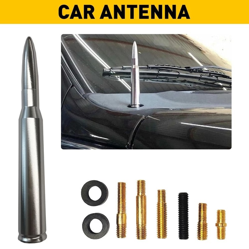 Cal Silver Bullet Antenna Universal FM Radio Replacement Durable Aluminum Antenna For Cars Boost Si 9