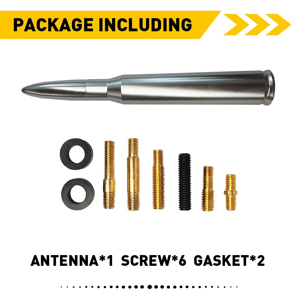 Cal Silver Bullet Antenna Universal FM Radio Replacement Durable Aluminum Antenna For Cars Boost Si 10