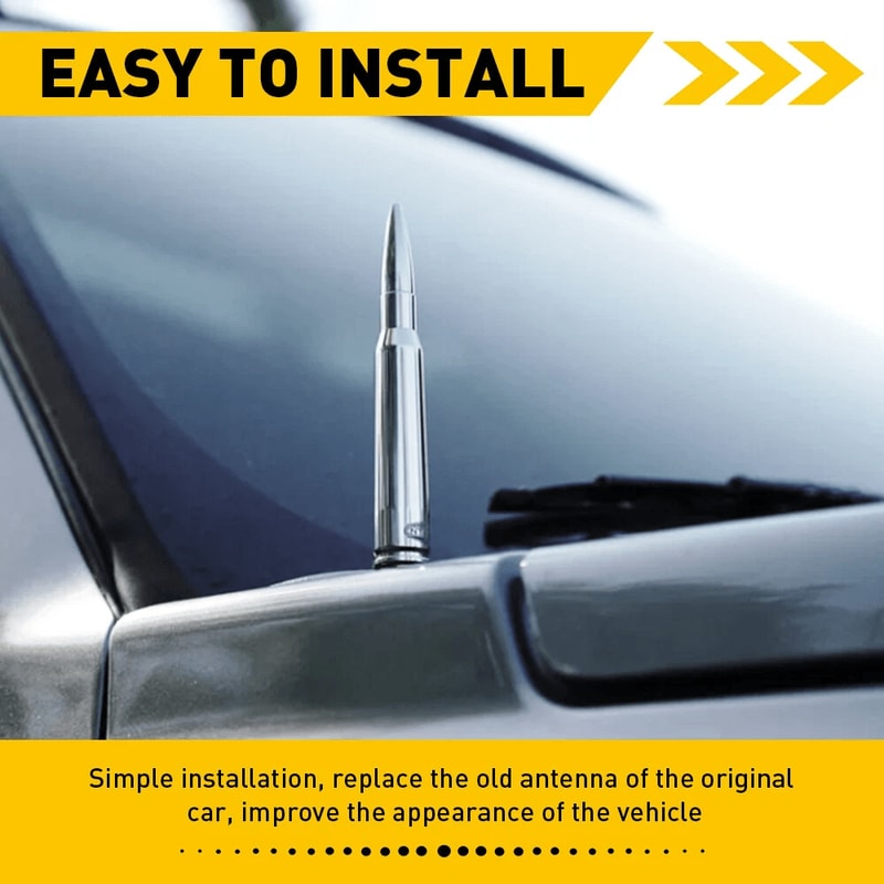 Cal Silver Bullet Antenna Universal FM Radio Replacement Durable Aluminum Antenna For Cars Boost Si 5