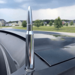 cal silver bullet antenna, universal fm radio replacement, durable aluminum antenna for cars, boost signal performance