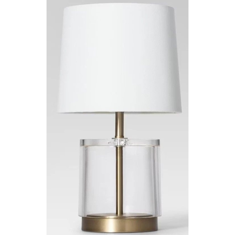 Stylish Modern Acrylic Accent Lamp LED Bulb Brass Finish For Home Decor 2